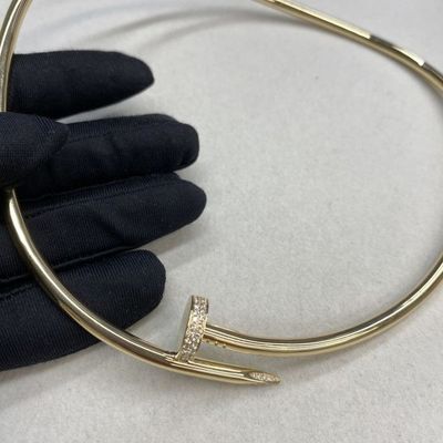 4.5mm Cartier Juste Un Clou 18k Gold Necklace With Diamond Pendant 18K Gold Accessories