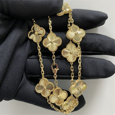 10 Mô hình bản sao 18k vàng vòng cổ Van Cleef Arpels Vintage Alhambra Pendant