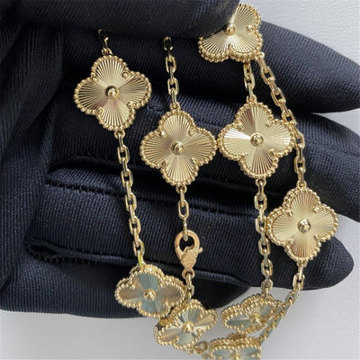 10 Mô hình bản sao 18k vàng vòng cổ Van Cleef Arpels Vintage Alhambra Pendant