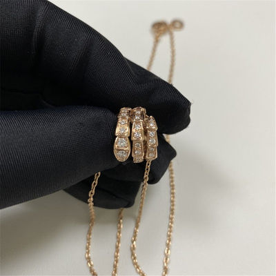 โรสโก้ทองคํา 18k ทองคําคอเกรส Bulgari Serpenti วีเปอร์คอเกรส