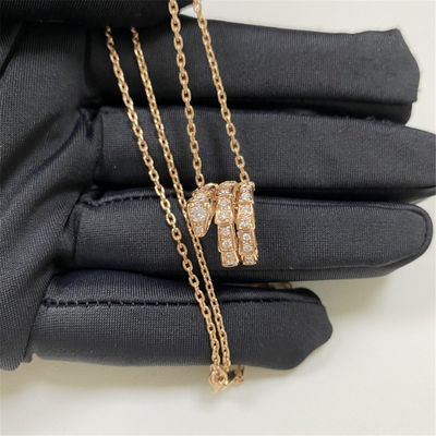 โรสโก้ทองคํา 18k ทองคําคอเกรส Bulgari Serpenti วีเปอร์คอเกรส
