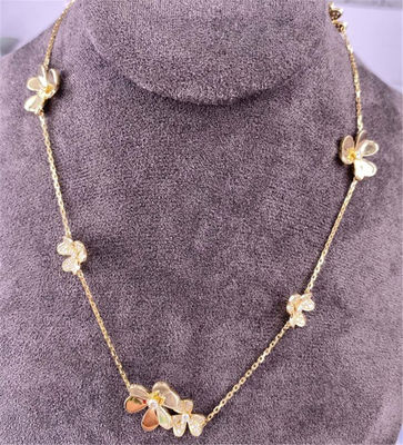 Frivole สร้อยคอทองคําแท้ 18k ผู้ชาย สร้อยคอดอกเพชรเพชร