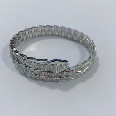 เพชร 5.02 คาราท 18k ทอง สร้อยข้อมือ Bvlgari Serpenti Viper ขนาด S สร้อยข้อมือ