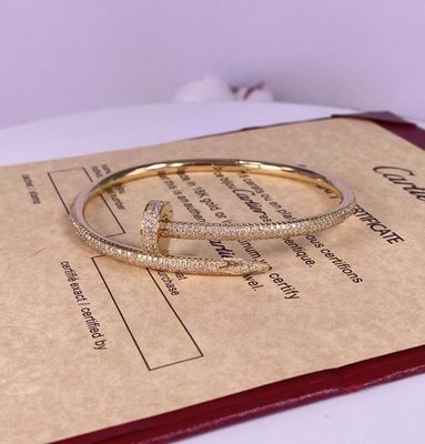 Cartier Juste Un Clou Pure 18K Yellow Gold Bracelet With Diamonds Brand Jewelry Sale jewelry factory