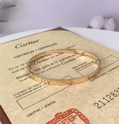 Small 3.65mm 18k Gold Bracelets Size 17 Cartier 18k Gold Link Bracelet