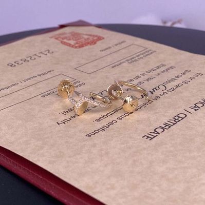Cartier Pure 18k Gold Earrings Gold Earrings With Diamonds 0.51 Carat