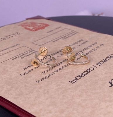 Cartier Pure 18k Gold Earrings Gold Earrings With Diamonds 0.51 Carat