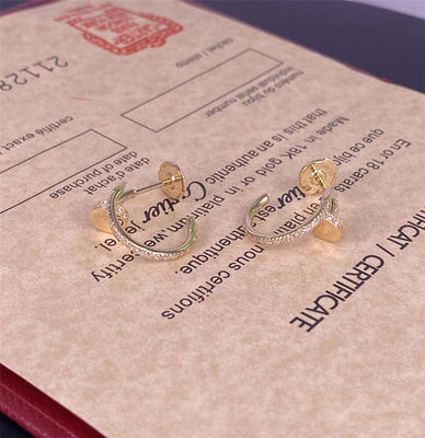 Cartier Pure 18k Gold Earrings Gold Earrings With Diamonds 0.51 Carat