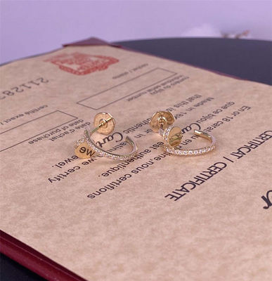 Cartier Pure 18k Gold Earrings Gold Earrings With Diamonds 0.51 Carat