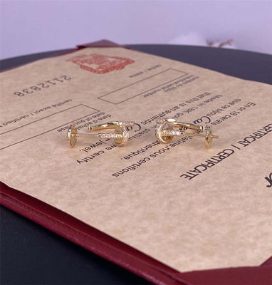 Cartier Pure 18k Gold Earrings Gold Earrings With Diamonds 0.51 Carat