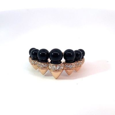 สร้อยทองสีกุหลาบ 18k แหวน Onyx เพชร 18k เพชรวงแหวนแต่งงาน