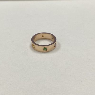 กราเน็ต อเมธิสต์ คลิป 18k คู่แหวน Sapphires โรสทองเหลือง แหวนเพชร