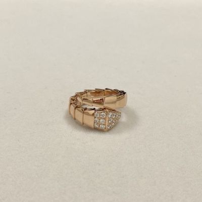 รุ่นใหม่ของ Bulgari Serpenti Viper แหวนกลมเดียว 18K ทองแดงทองแดงทองแดง