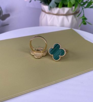 Alhambra Mágica 18k Diamante puro Joalharia Diamante Anéis de Moda Amarelo Ouro com Pedra