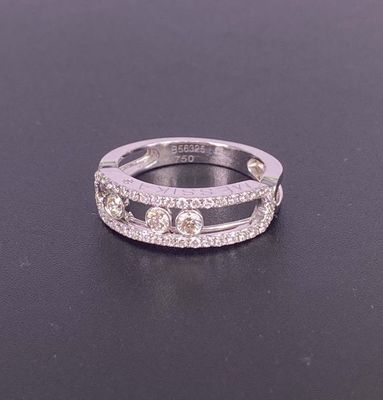 Messika Move Classic 18k Gold Rings White Gold 18k Gold Wedding Ring With Diamonds