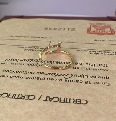 Cartier Juste Un Clou Pure Yellow 18k Gold Rings Small 18k Yellow Gold Wedding Band