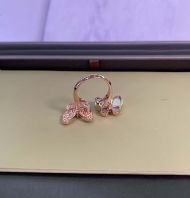 VCA 18k Diamond Ring Two Butterfly Ring ขนาด 43 ถึง 60 แวนคลีฟ แบนเฟอร์ไล