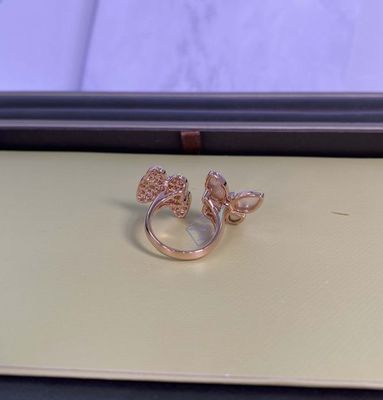 VCA 18k Diamond Ring Two Butterfly Ring ขนาด 43 ถึง 60 แวนคลีฟ แบนเฟอร์ไล