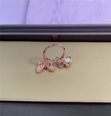 VCA 18k Diamond Ring Two Butterfly Ring ขนาด 43 ถึง 60 แวนคลีฟ แบนเฟอร์ไล
