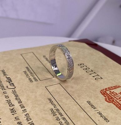 4 มม ถึง 5 มม แหวนทองคํา 18k แหวนแต่งงาน 18k ทองขาว