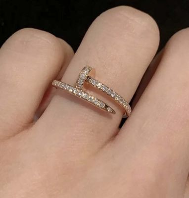 Cartier Juste Un Clou Pure 18K Yellow Gold Ring with Diamonds