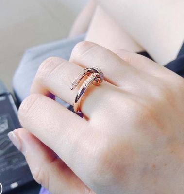 คาร์เทียร์ จูสต์ ออน คลู 18K แหวนทองแดงสีชมพู กับเพชร ขายส่งยอดขายเครื่องประดับทอง 18K ในอเมริกา