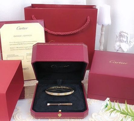 กล่องเครื่องประดับทองคํา Cartier 18K กาตาร์ กล่องบรรจุเครื่องประดับสําหรับข้อมือ