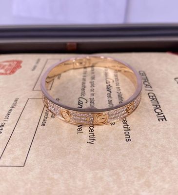 Love Mens 18k vàng trang sức vòng tay với kim cương trải sàn 18k vàng trang sức nhà sản xuất