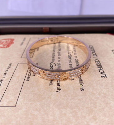Love Mens 18k vàng trang sức vòng tay với kim cương trải sàn 18k vàng trang sức nhà sản xuất