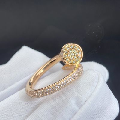 มินิมอลิสต์ Custom Size เนื้อทองเหลือง 18k พระเครื่องหรูหรา 18k แหวนทองเหลืองผู้หญิง