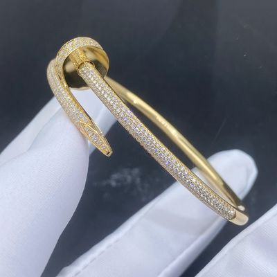 Custom Diamond 18k Gold Bracelet 0.34CT Cartier Jewelry Bracelet With VVS Diamonds