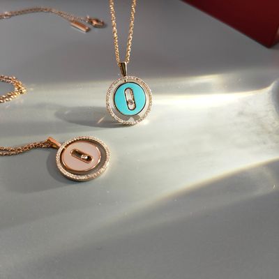 Customized 18K Gold Accessories Real Diamond 18k Solid Gold Necklace