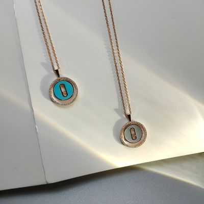 Customized 18K Gold Accessories Real Diamond 18k Solid Gold Necklace