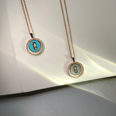 Customized 18K Gold Accessories Real Diamond 18k Solid Gold Necklace