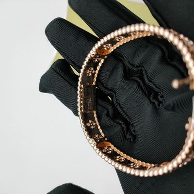 15 - 20CM 75% สร้อยข้อมือทองคํา 18K แบรนเซอร์ 2.0 คาราท VVS เพชร 18k แบรนเซอร์ความรัก