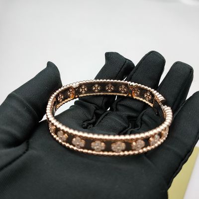 15 - 20CM 75% สร้อยข้อมือทองคํา 18K แบรนเซอร์ 2.0 คาราท VVS เพชร 18k แบรนเซอร์ความรัก