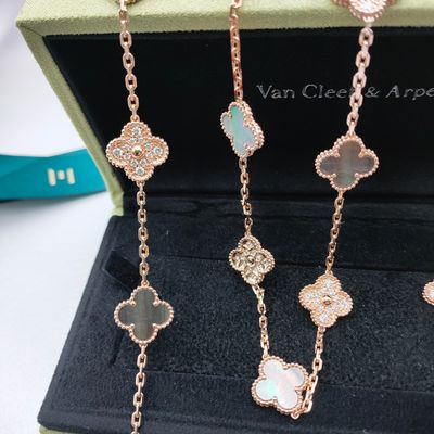 18k ทองคําสี่ใบ Clover พระเครื่องหรูหราที่ดีที่สุดสําหรับลูกค้า B2B