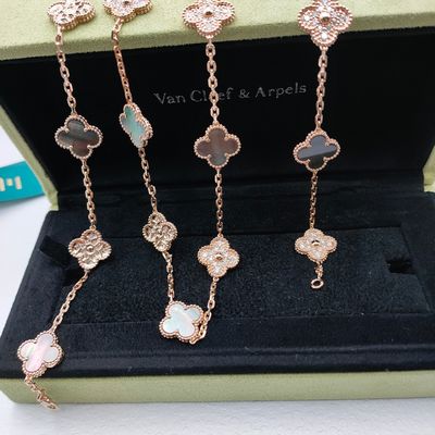 18k Gold Four-leaf Clover Perhiasan Mewah Terbaik untuk Pelanggan Akhir B2B